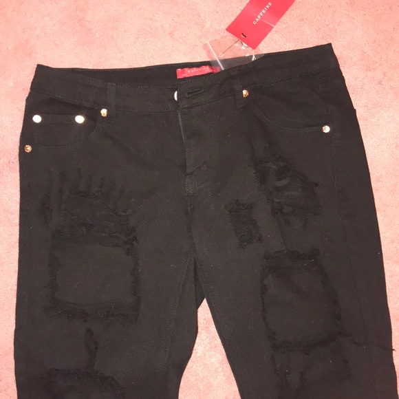 Sale🎉 black low rise ripped jeans NWT - Picture 5 of 7